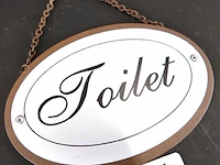 Metalen schild toilet - afbeelding 2 van  5