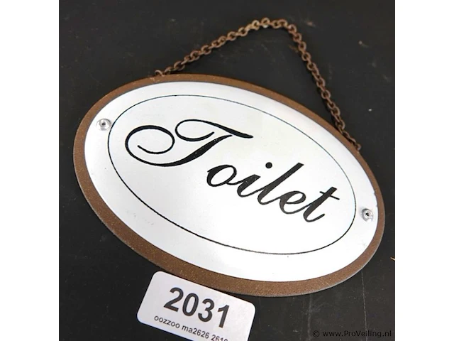 Metalen schild toilet - afbeelding 3 van  5