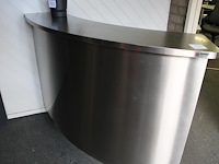 Metalen servicebalie met 2 vakken. afmeting 162 x 36 x 110 cm. - afbeelding 2 van  3