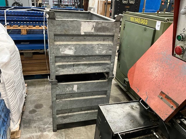 Metalen stapelkrat (2x) - afbeelding 4 van  5