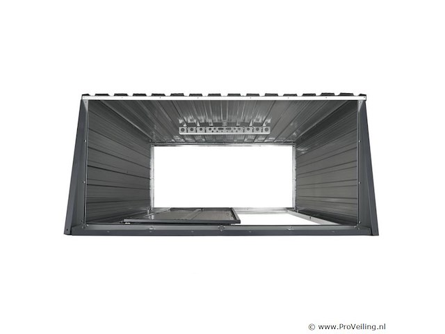 Metalen tuinhuis s met lessenaarsdak - afbeelding 5 van  8