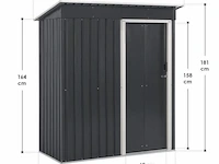 Metalen tuinhuis s met lessenaarsdak - afbeelding 3 van  8