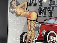 Metalen wandbord "my garage my rules" - afbeelding 3 van  5