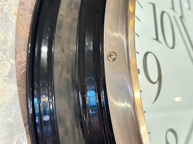 Metalen wandklok - afbeelding 2 van  2