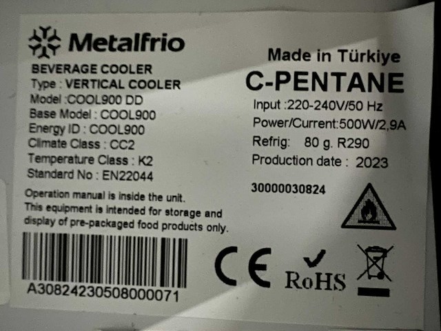 Metalfrio - glasdeur pepsi - koelkast - afbeelding 4 van  6