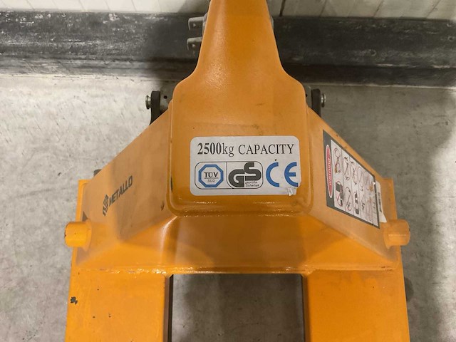 Metallo 2500kg 2603061600 hand hydraulische palletwagen - afbeelding 3 van  12
