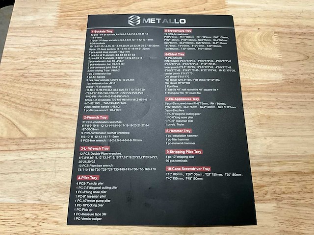 Metallo gevulde gereedschapswagen - afbeelding 6 van  14