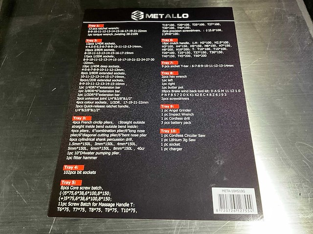 Metallo gevulde gereedschapswagen - afbeelding 6 van  17