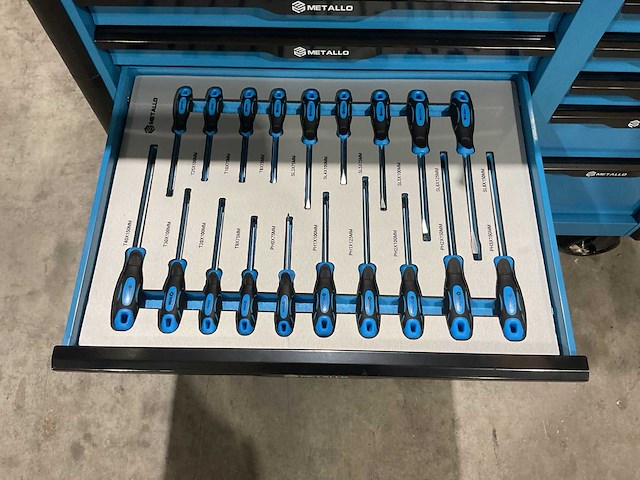 Metallo meta-13hs10g blauw gereedschapswagen - afbeelding 75 van  77