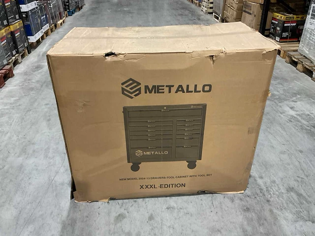 Metallo meta-13hs10g blauw transportschade gereedschapswagen - afbeelding 5 van  6