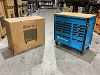 Metallo meta-13hs10g blauw transportschade gereedschapswagen