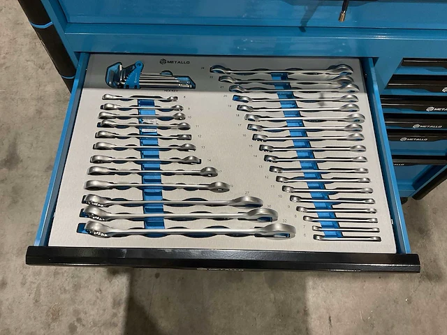 Metallo meta-13hs10g blauw transportschade gereedschapswagen - afbeelding 25 van  26