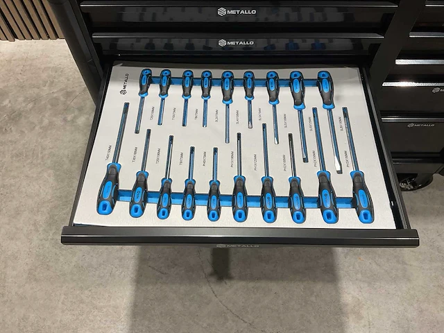 Metallo meta-13hs10g zwart gereedschapswagen - afbeelding 2 van  78