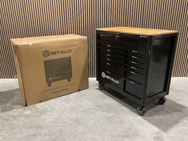 Metallo meta-13hs10g zwart gereedschapswagen - afbeelding 1 van  78