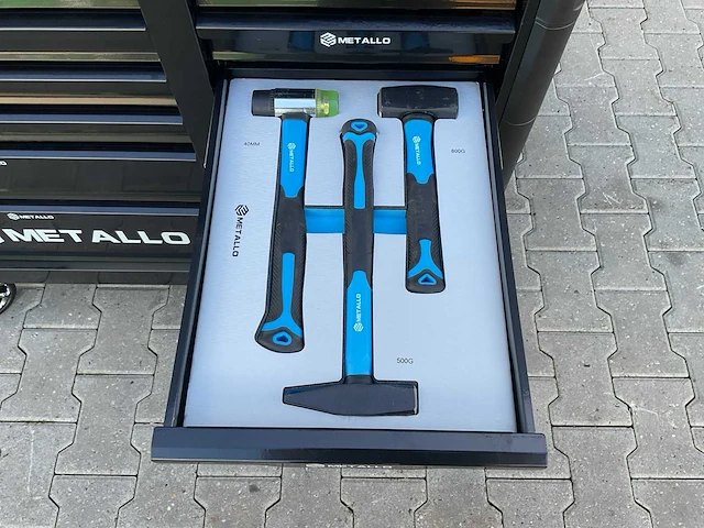 Metallo meta-13hs10g zwart gereedschapswagen - afbeelding 10 van  21