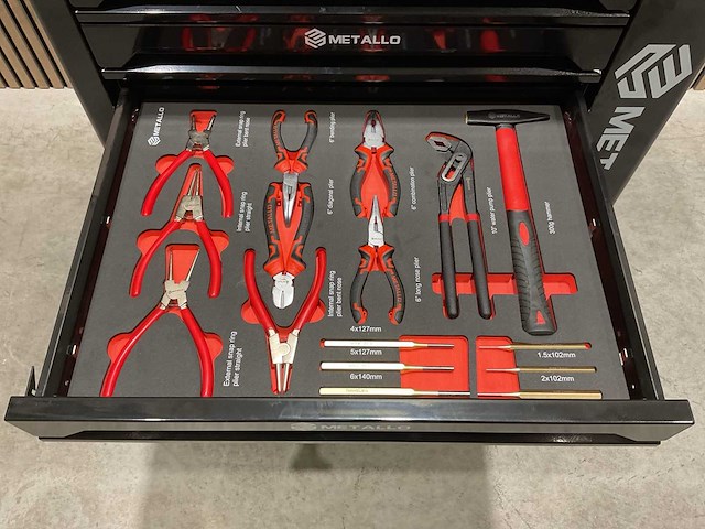 Metallo meta-7hs6g-2 eva-black gereedschapswagen - afbeelding 24 van  62