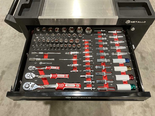 Metallo meta-7hs6g-2 eva-black gereedschapswagen - afbeelding 6 van  37