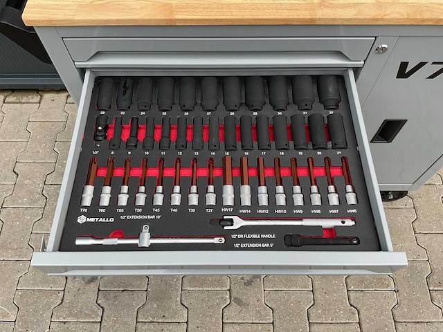 Metallo meta-7hs7g-b v7 gereedschapswagen - afbeelding 2 van  70