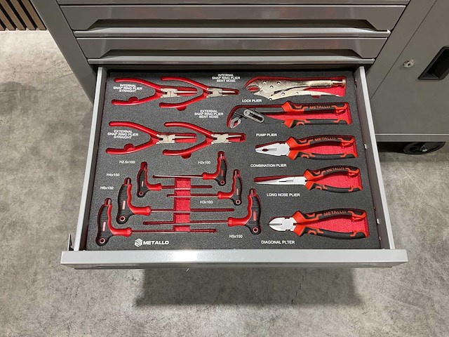 Metallo meta-7hs7g-b v7 gereedschapswagen - afbeelding 46 van  70