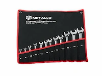 Metallo ring-/steeksleutelset 12 pcs