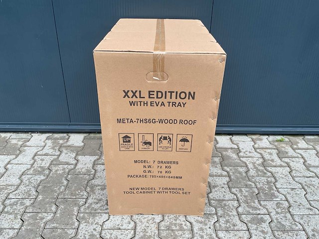 Metallo xxl meta-7hs6g-wood roof gereedschapswagen - afbeelding 25 van  64