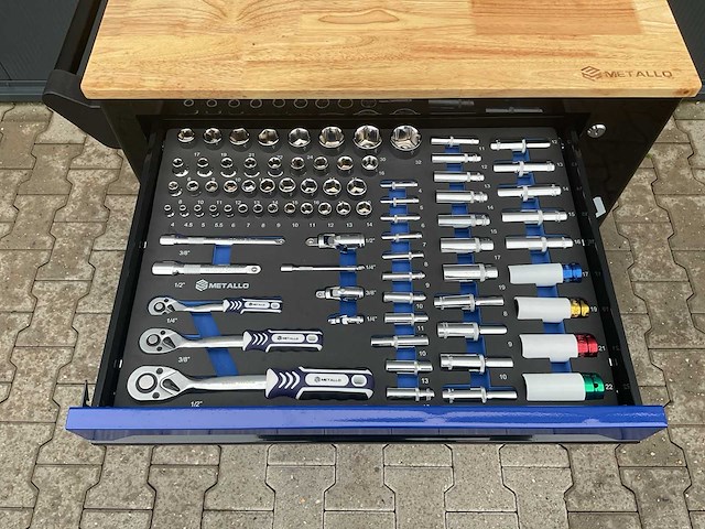 Metallo xxl meta-7hs6g-wood roof gereedschapswagen - afbeelding 29 van  64