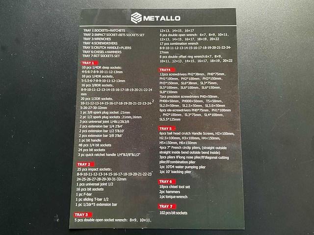 Metallo xxxl-edition meta-7hs7g-b gereedschapswagen - afbeelding 61 van  64