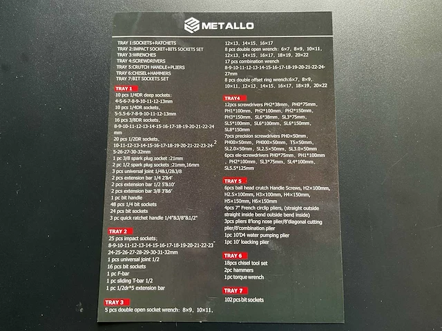 Metallo xxxl-edition meta-7hs7g-b gereedschapswagen - afbeelding 61 van  64