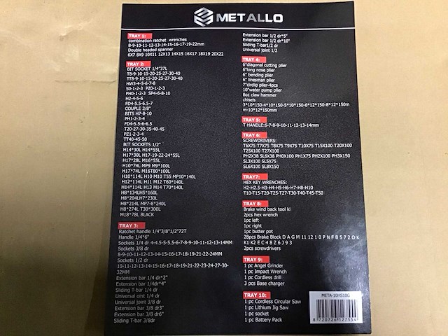 Metallo xxxl gereedschapswagen - afbeelding 10 van  18