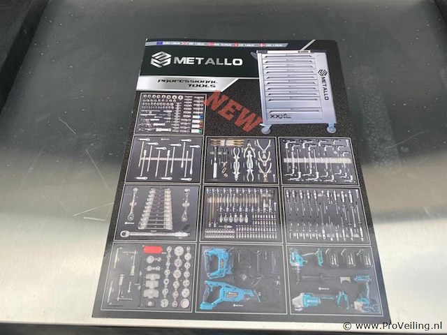 Metallo xxxl hand- en accu-gereedschap gereedschapswagen - afbeelding 11 van  11
