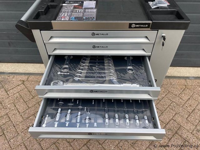 Metallo xxxl hand- en accu-gereedschap gereedschapswagen - afbeelding 4 van  11