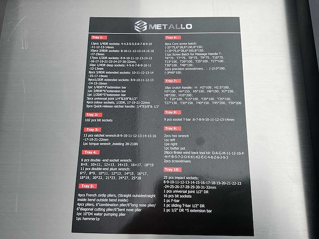 Metallo xxxl meta-10hs10g gereedschapswagen - afbeelding 47 van  79