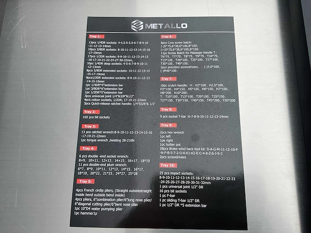 Metallo xxxl meta-10hs10g gereedschapswagen - afbeelding 47 van  79