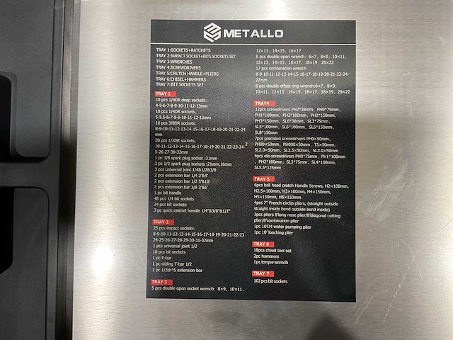 Metallo xxxl meta-7hsb6g-2 gereedschapswagen - afbeelding 66 van  69