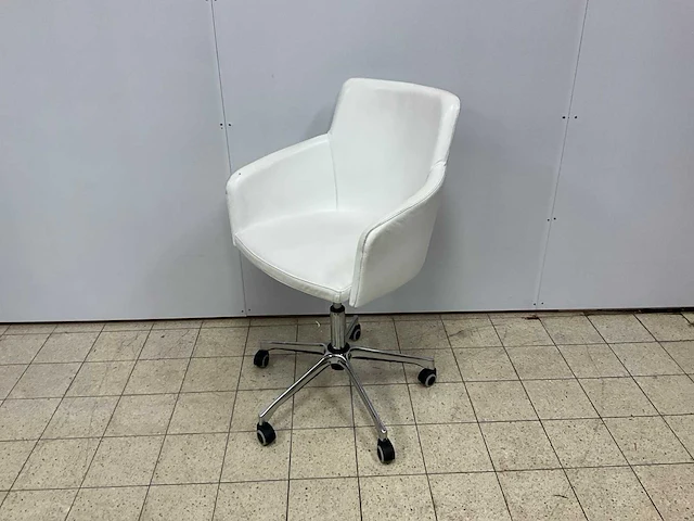 Metalmobil - lederen design bureaustoel (2x) - afbeelding 1 van  6
