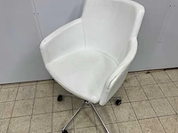 Metalmobil - lederen design bureaustoel (2x) - afbeelding 3 van  6