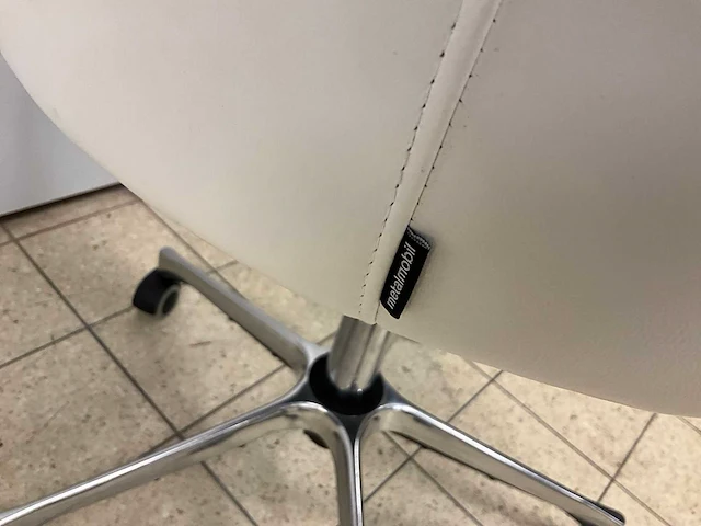 Metalmobil - lederen design vergaderstoelen (6x) - afbeelding 5 van  6