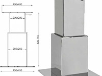 Metalstyle btgq ii double stainless steel adjustable table base - afbeelding 1 van  5