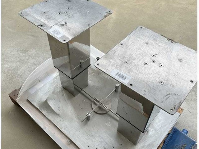 Metalstyle btgq ii double stainless steel adjustable table base - afbeelding 4 van  5