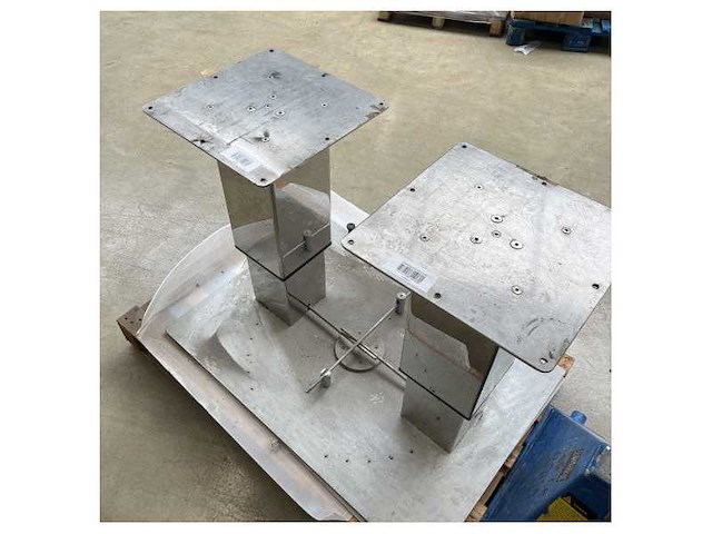 Metalstyle btgq ii double stainless steel adjustable table base - afbeelding 3 van  3