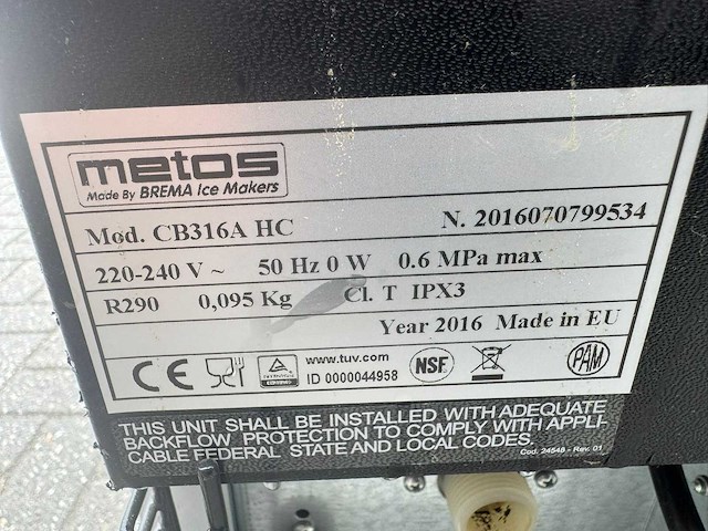 Metos - cb316a - scherfijsmachine - afbeelding 3 van  3