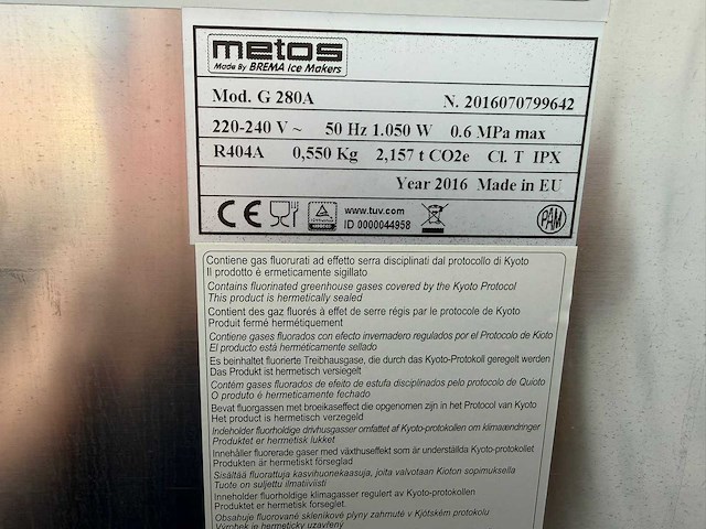 Metos - g 280a - scherfijsmachine - afbeelding 3 van  3