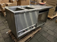 Metos - rvs werktafel met dubbele bain marie - afbeelding 1 van  6