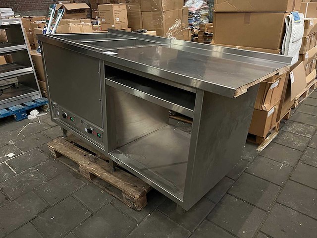 Metos - rvs werktafel met dubbele bain marie - afbeelding 2 van  6