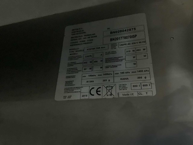 Metos a70/70r tnb arm rvs koel- vriescombinatie - afbeelding 2 van  10