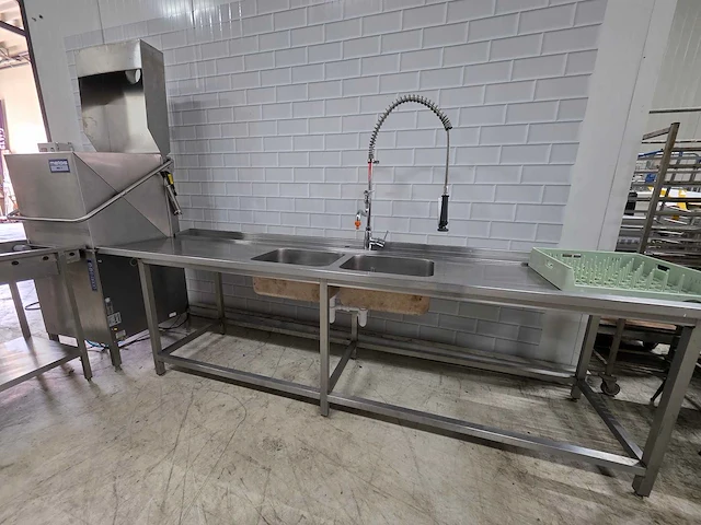 Metos by rhima - wd-7 - korvenvaatwasmachine compleet met rvs aan en afvoertafel - afbeelding 13 van  18