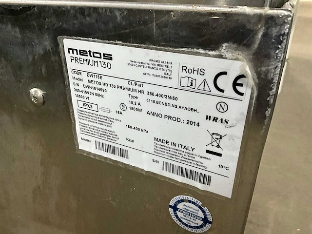 Metos permium 130 vaatwasmachine - afbeelding 9 van  9