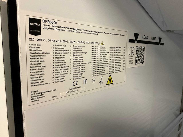 Metro - gfr 4600 - vrieskast - afbeelding 8 van  9