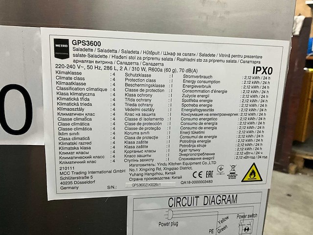 Metro - gps3600 - koelwerkbank - afbeelding 2 van  10