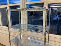 Metro erecta draadgaas verrijdbare stelling (2x) - afbeelding 2 van  4